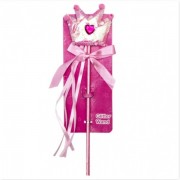 Детская карнавальная игрушка - волшебная палочка, 9,5x35 см, розовый, пластик Devi (csw-906a)