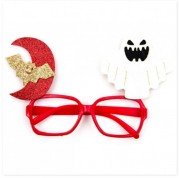 карнавальные очки с привидениями, красный, белый, пластик devi (513344-1)