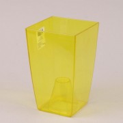 Горшок пластмассовый для орхидей Финезия желтый Flora 12.5х12.5см. 81742
