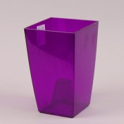 Горшок пластмассовый для орхидей Финезия фиолетовый Flora 12.5х12.5см.81748