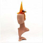 карнавальная шляпа-обруч с тыквами, 12,5x33 см, оранжевый, пластик, полиэстер devi (462643)