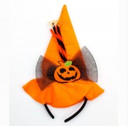 карнавальная шляпа-ободок с тыквой, оранжевый, черный devi (513276-1)