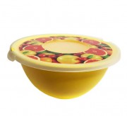Миска-салатница с крышкой Bon Appetit MMS-PB-119 4л, 27,5x27,5x13см, желтый
