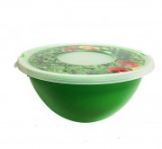 Миска-салатница с крышкой Bon Appetit MMS-PB-119 4л, 27,5x27,5x13см, зеленый