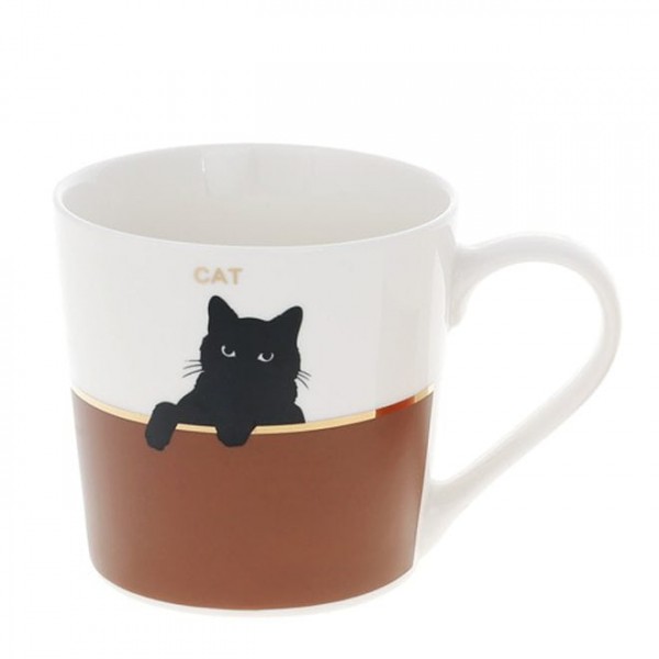 Чашка порцелянова Чорний кіт 0,35л. Flora 32678