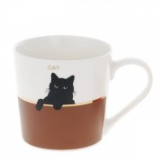 Чашка фарфоровая Черный кот 0,35л. Flora 32678