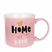 Чашка керамическая Sweet Home 0,4 л. розовая Flora 31623