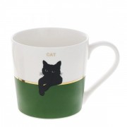 Чашка фарфоровая Черный кот 0,35л. Flora 32677