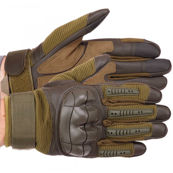Тактичні рукавички із закритими пальцями SP-Sport BC-8797 розмір XL оливковий