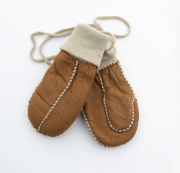 Перчатки для детей зимние из натуральной кожи (арт. 19C-1) XS коричневый
