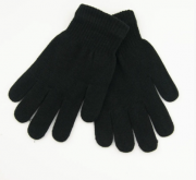 Трикотажные подростковые перчатки (арт. 22-3-3) M черный
