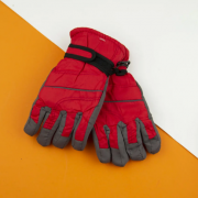 Перчатки лыжные на липучке с флисовой подкладкой (арт. 22-12-57) M красный