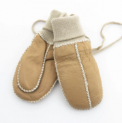 Перчатки для детей зимние из натуральной кожи (арт. 19C-1) XS кофейный