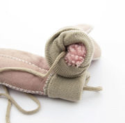 Перчатки для детей зимние из натуральной кожи (арт. 19C-1) XS розовый