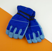 Перчатки лыжные на липучке с флисовой подкладкой (арт. 22-12-57) S синий