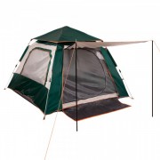 Палатка трехместная с тентом для кемпинга и туризма Zelart SY-22ZP003 Серый-зеленый