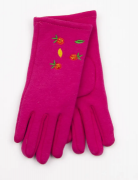 Подростковые цветные трикотажные перчатки (арт. 18-4-13) L малиновый