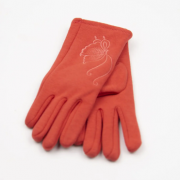 Подростковые цветные трикотажные перчатки (арт. 18-4-13) L оранжевый