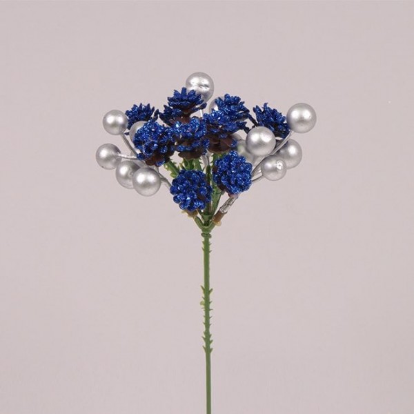 Гілочка новорічна синя Flora 75777
