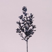 Веточка новогодняя темно-синяя Flora 75918