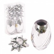 Набір для пакування подарунків срібний Flora 43053