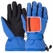 Перчатки горнолыжные теплые женские Zelart LUCKYLOONG B-3312 M-L Синий-оранжевый