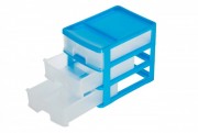 Комод настольный R-Plastic А4 на 3 ящика, синий MRP-50638 35x25,5x28см