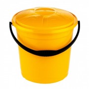 Ведро R plastic желтое MRP-50171-51208 с крышкой, 12л