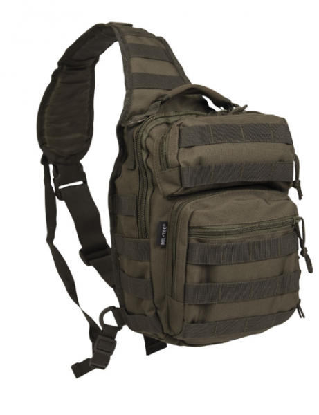 РЮКЗАК ОДНОЛЯМКОВИЙ 9Л ОЛИВА MIL-TEC ONE STRAP ASSAULT PACK SM OLIV (14059101-9)