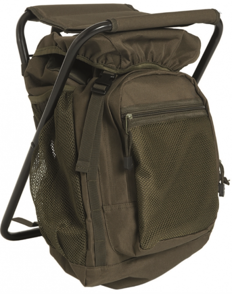 КРЕСЛО-РЮКЗАК СКЛАДНОЕ MIL-TEC 20Л ОЛИВА ANSITZRUCKSACK M.HOCKER OLIV (14059001-20)