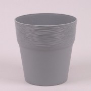 Горшок пластмассовый Flora FURU серый 17.5см. 92056