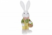 Декоративна фігурка BonaDi Кролик з кошиком NY27-924, 46см