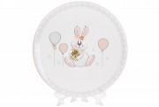 Тарелка керамическа BonaDi Веселый кролик DM145-E, 17см