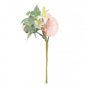 Декоративна гілочка Elisey Рожеві крашанки 5004-041, 12шт. 18 см.