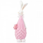 Декоративная фигурка Elisey Кролик в розовом 6013-030, 28 см