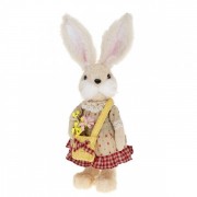 Декоративная Пасхальная фигурка Flora Кролик девочка с сумочкой 42027, 36 см.