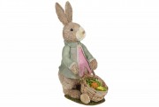 Декоративная пасхальная фигура BonaDi Кролик с тачкой NY27-917, 50см