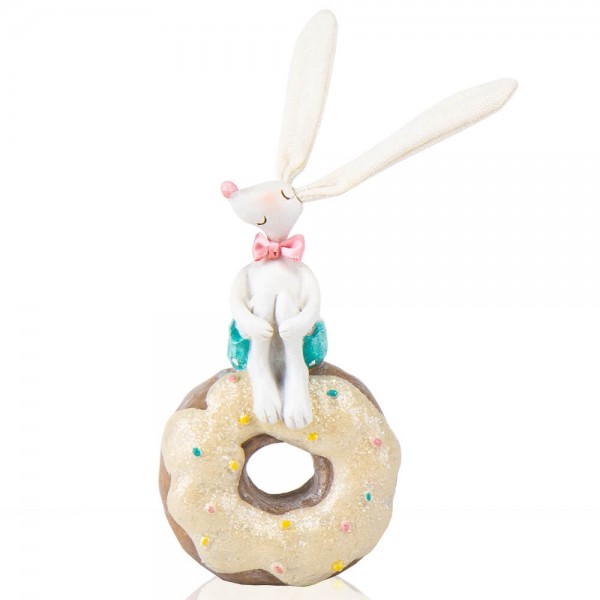 Декоративная фигурка Elisey Кролик с пончиком 6013-039, 20 см