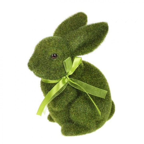 Декоративна фігурка Flora Кролик Великодній зелений 40341, 20.5 см.