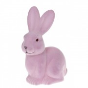 Декоративная фигурка Flora Пасхальный Кролик флок фиолетовый 40330, 23 см.