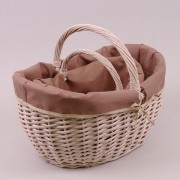Комплект коричневых корзин с тканью Flora 50062, 2 шт.