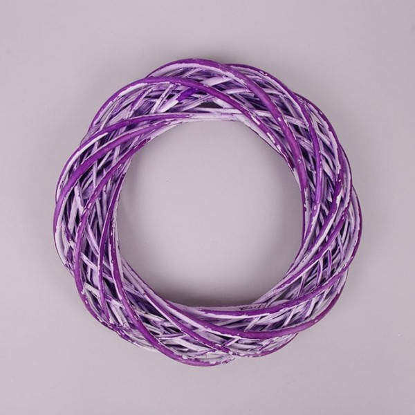 Венок из лозы Flora фиолетовый 39030, 35 см.