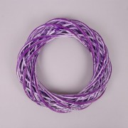 Венок из лозы Flora фиолетовый 39030, 35 см.