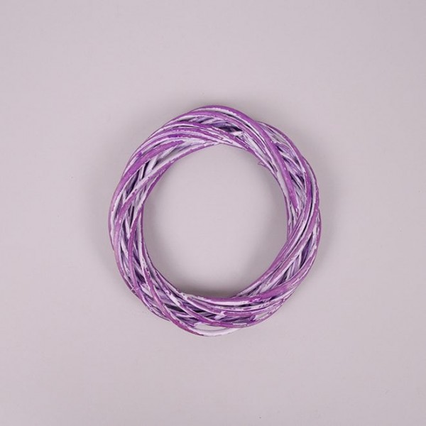 Венок из лозы Flora фиолетовый 39018, 20 см.