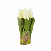 Букет тюльпанів 19 см, білий (8931-001) Elso