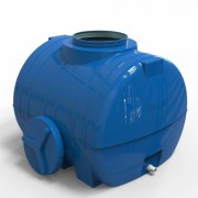 Пластиковий бак для води на 500 літрів горизонтальний круглий EG500