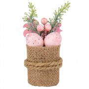 Пасхальная композиция Розовые пасхальные яйца, 15 см (5004-038)  Elso