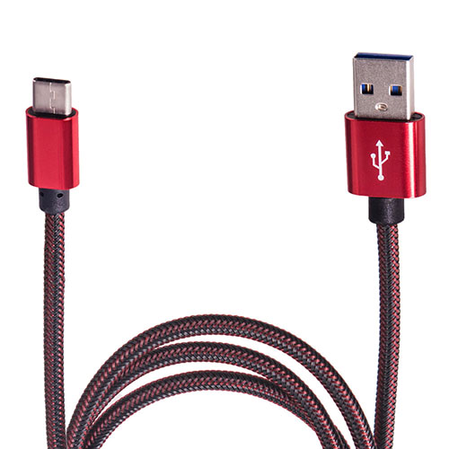 Кабель USB - Type C (Red) ((200) Rd)