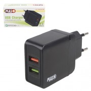 Сетевое зарядное устройство PULSO 28W, 2 USB (LC-24428 BK)