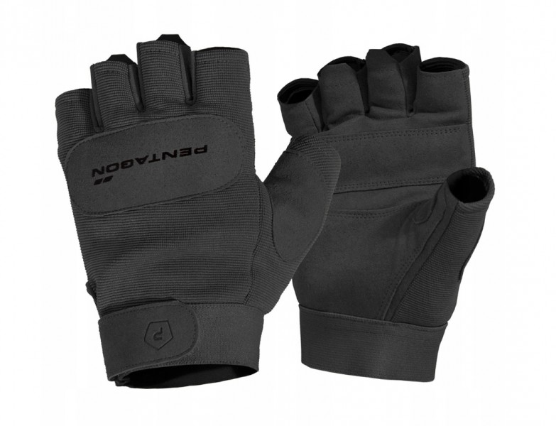 Тактичні рукавички з відкритими пальцями Pentagon Duty Mechanic р.XL Чорний